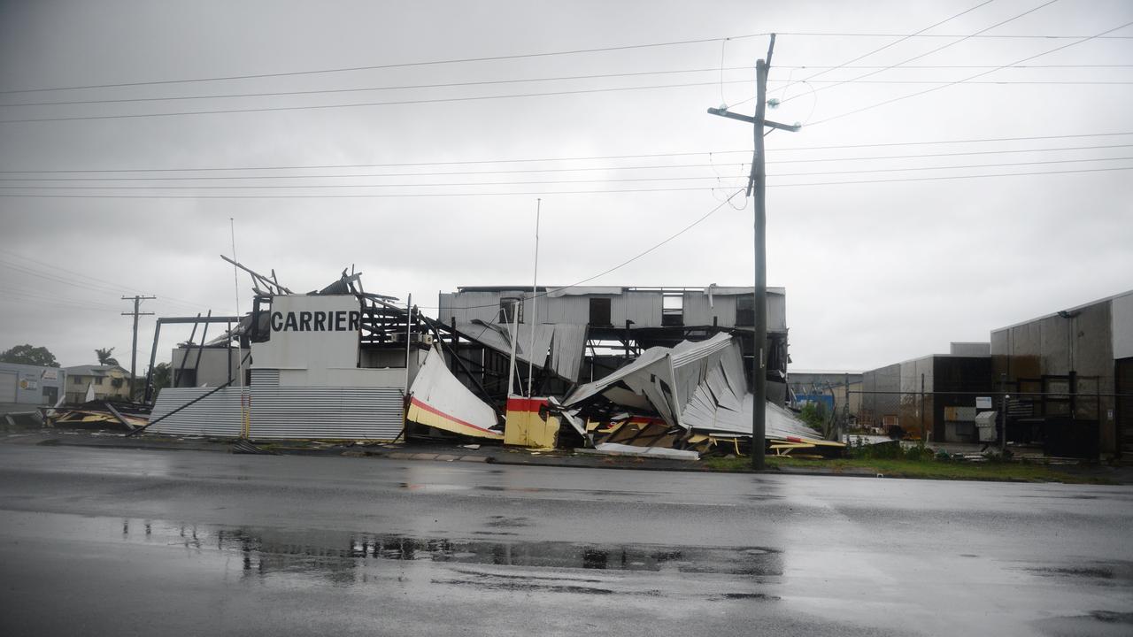 Damage in the Rockhampton CBD area caused by Tropical Cyclone Marcia. Photo Allan Reinikka / The Morning Bulletin