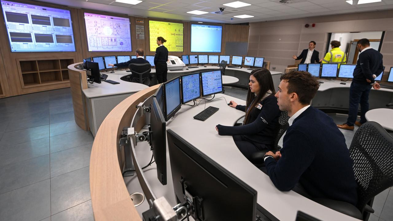 The control centre training area at Hinkley Point C Nuclear Power Station in Bridgwater, England. Nuclear energy is enthusiastically backed by the UK Labour government. Picture: Finnbarr Webster/Getty Images