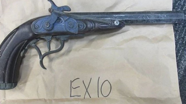 Firearms and drugs located at a house at Labrador. Picture: Queensland Police