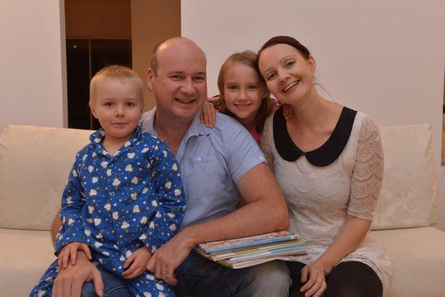 Sami and Reeta Somerville with their children Daniel, 5 and Eden, 7. Picture: john mccutcheon