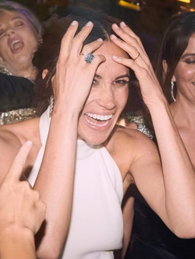 Meghan Markle dancing at her celeb-filled wedding reception. Picture: Netflix