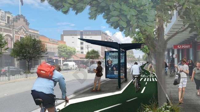 The proposed cycleway on Maroubra Rd. Photo: Randwick Council