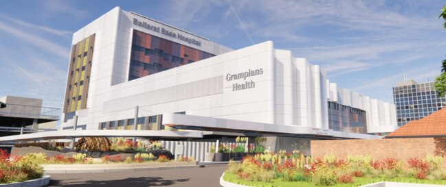 Artist Impression: $541m redevelopment for Ballarat Base Hospital. Picture: Victorian Health Building Authority