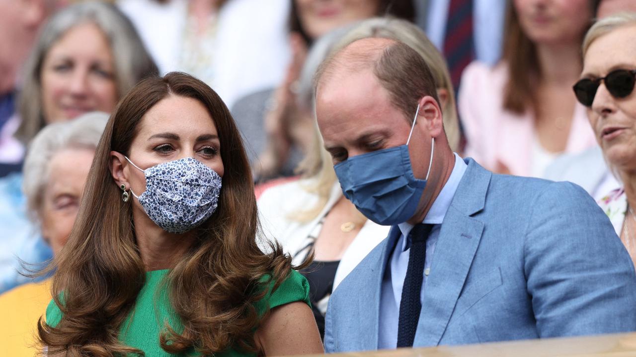 And the Waleses were masking up at Wimbledon. Picture: Adrian Dennis/AFP