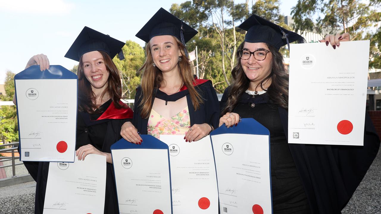 Eden Pearce, Tayarna Bolger and Mekayla Mihopoulos.Picture: Alan Barber