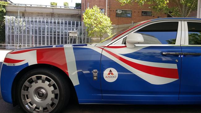 Sally Zou's Australian flag Rolls-Royce, in an image posted on her Twitter feed.