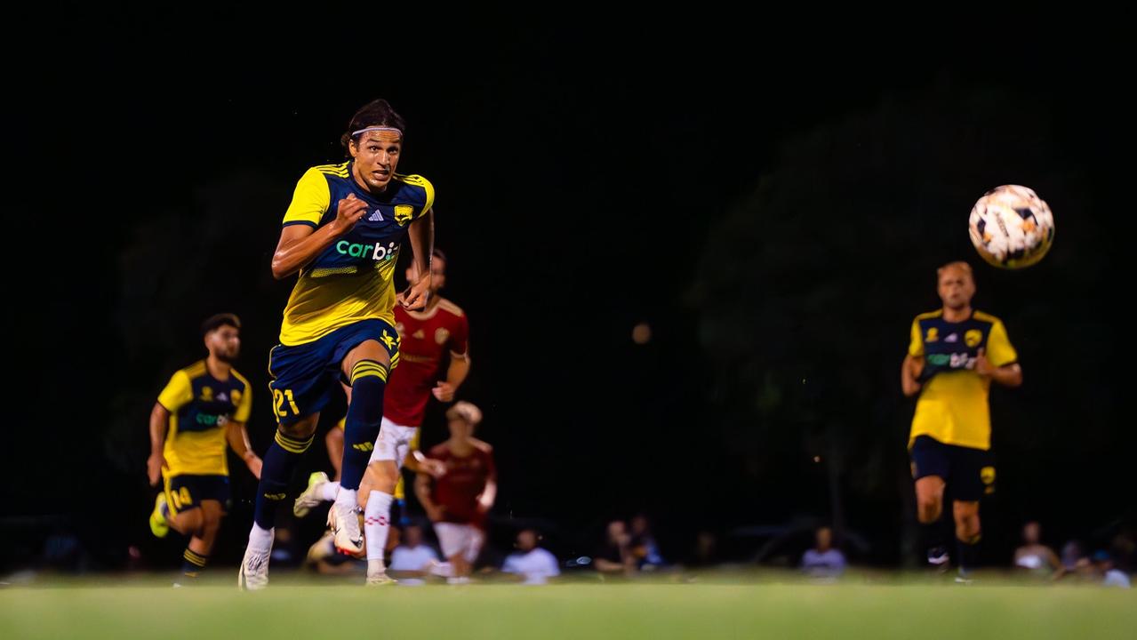 Gold Coast United's Zahi Addis. Picture: Connor Bowness/Football Queensland