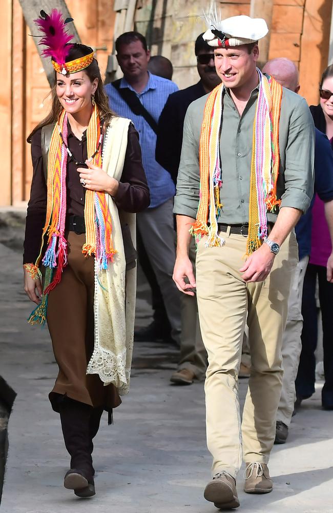 William and Kate learned more about the Kalash peoples’ culture and unique heritage. Picture: Getty Images