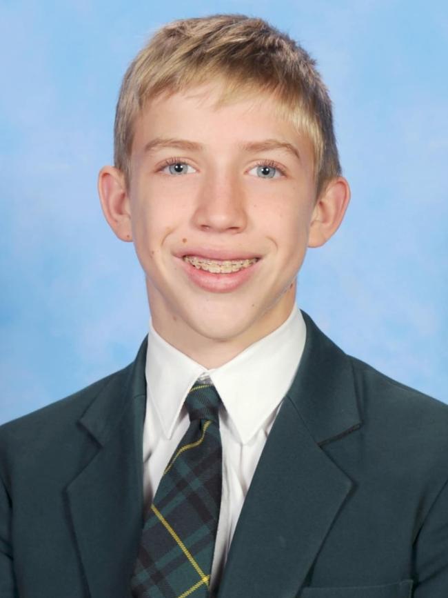 Cameron Millen was just 14 when he was hit by a bus and killed at Mccarthur Anglican School.