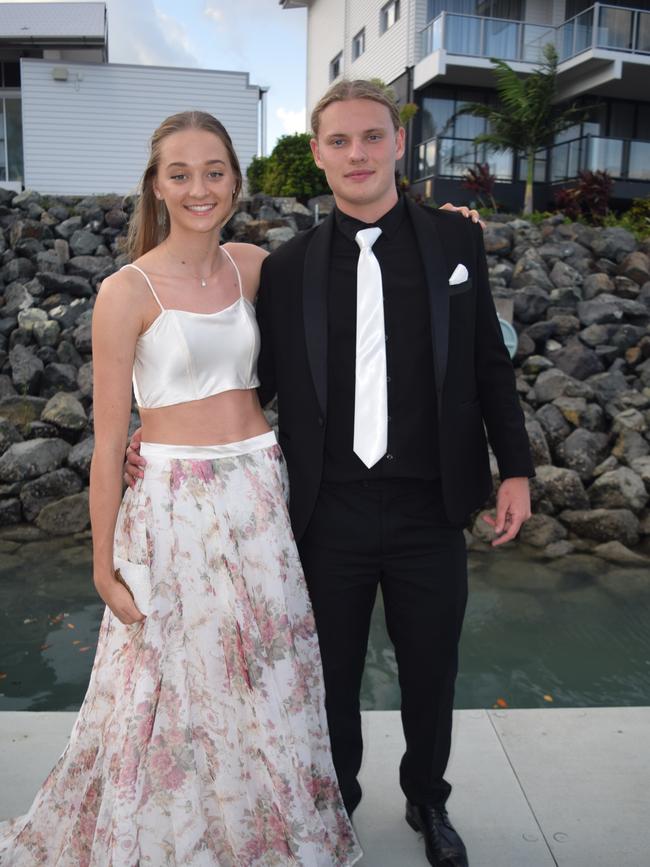 Kasey Hogan and Jye Hawkins at the Proserpine State High School formal. Picture: Elyse Wurm