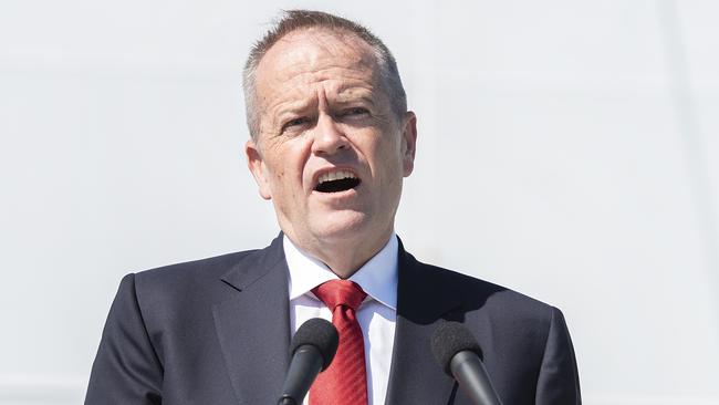 Bill Shorten at Port Melbourne yesterday: ‘The reality is Christmas Island doesn’t have very much in the way of medical care.’ Picture: AAP