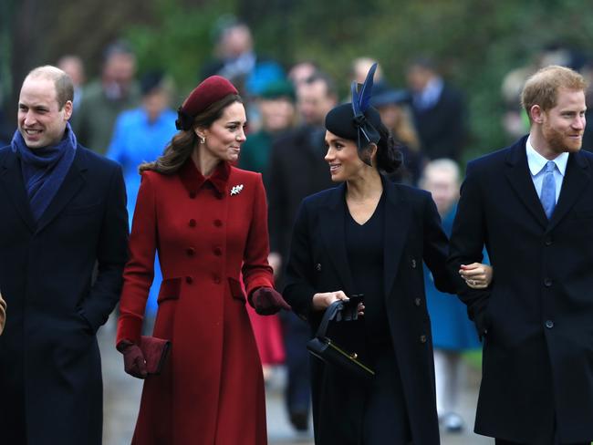 (L-R) Prince William, Duke of Cambridge, Catherine, Duchess of Cambridge, Meghan, Duchess of Sussex and Prince Harry, Duke of Sussex in 2018. Picture: Getty Images