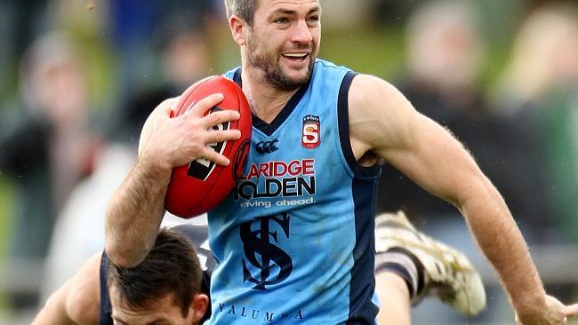 Midfield master: Portland Tigers recruit Luke Crane in action for SANFL club Sturt last s