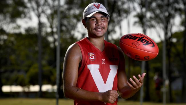 Blayne O'Loughlin has starred for North Adelaide’s under-18s in the opening two matches. Picture: Naomi Jellicoe