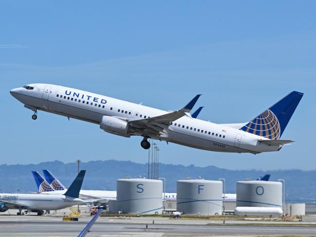SAN FRANCISCO, CA - APRIL 22: A United Airlines plane takes off from San Francisco International Airport (SFO) in San Francisco, California, United States on April 22, 2023. (Photo by Tayfun Coskun/Anadolu Agency via Getty Images)Escape 7 May 2023Doc HolidayPhoto - Getty Images