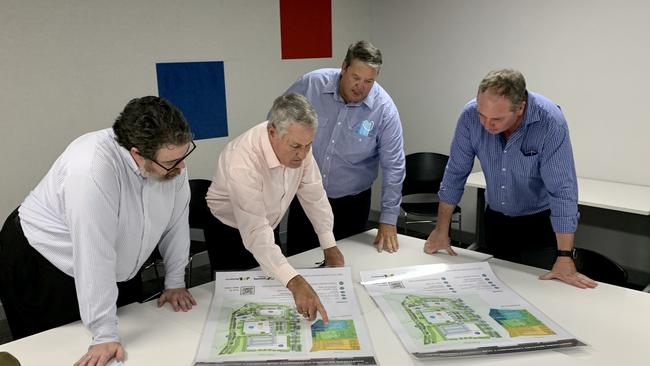 Barnaby Joyce and George Christensen fronted the media together on Tuesday. Picture: Rae Wilson