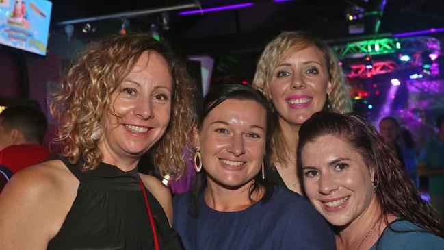 L-R Renae Balmisch, Mel Sparke, Steph McCartney and Krystie Berardi at Zodiac Nightclub. Photo Liam Fahey / Morning Bulletin