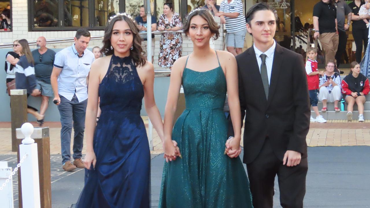 Urangan State High School students celebrating their formal.