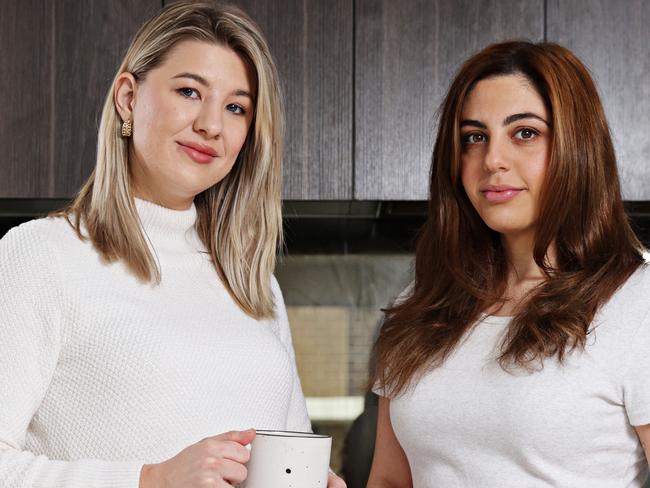 (LR) Leane Van Essen and Gin Di Francesco at their rental property in Mascot. Leane and her housemate Gin are just some of thousands of Australians who have fallen victim to wide-spread rental hikes.   Picture: Adam Yip