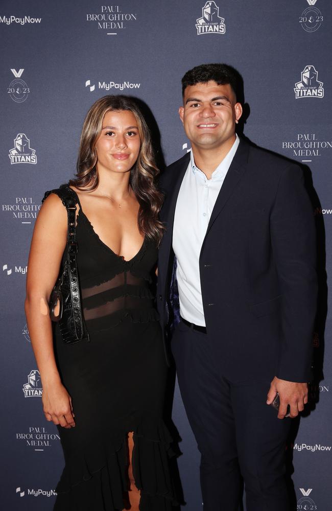 (L-R) Shaylee Bent and David Fifita. Picture Glenn Hampson