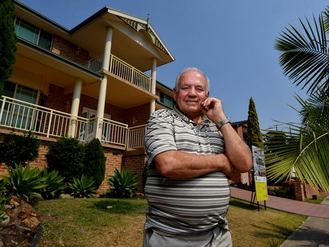 Homeowner George Penza, 79, poses for a photograph outside his property in Blacktown, Sydney, Friday, 27 December 2019. Mr Penza's 5-bedroom Blacktown home is selling for $1.1M AUD. A new Agency report that says house prices will be tempered in the new year by an increase in property listings. Picture - Sam Mooy/The Australian Newspaper