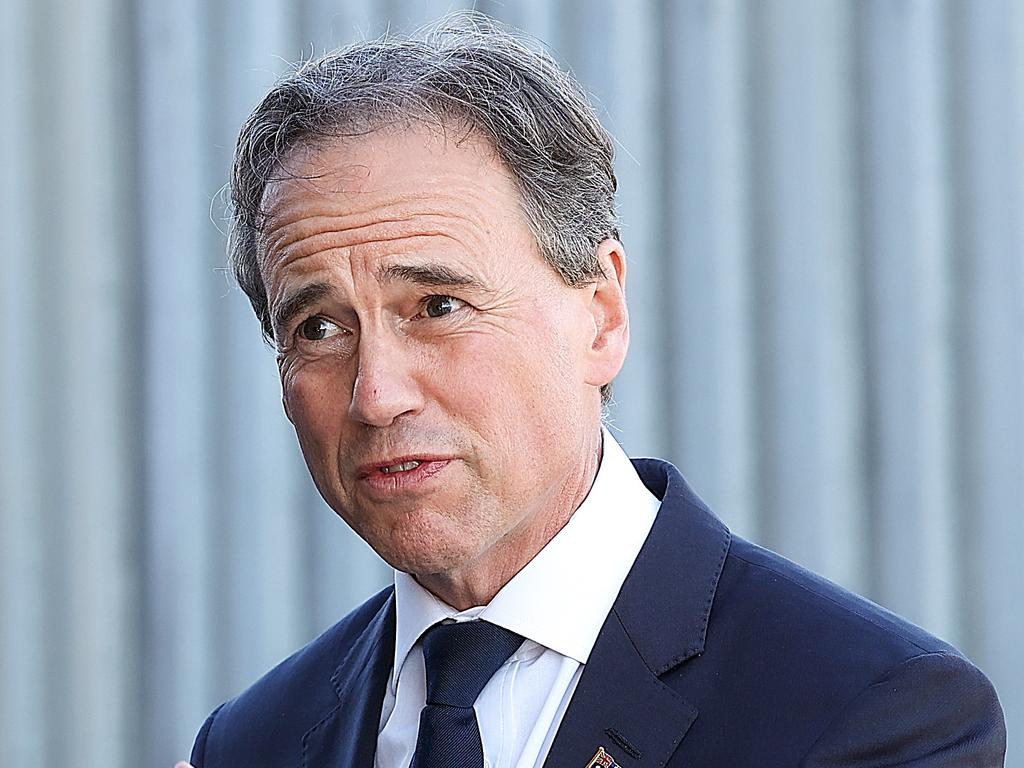 Federal Minister for Health and Aged Care Greg Hunt said some aged care residents were still not consenting to the coronavirus vaccine. Picture : NCA NewsWire / Ian Currie