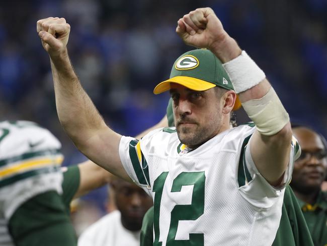 Green Bay Packers quarterback Aaron Rodgers.