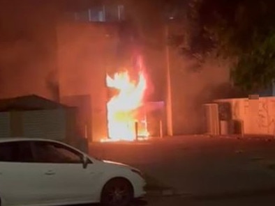 A childcare centre in Maroubra was set on fire and anti-semitic graffiti was sprayed on  a fence this morning. Picture: Supplied.