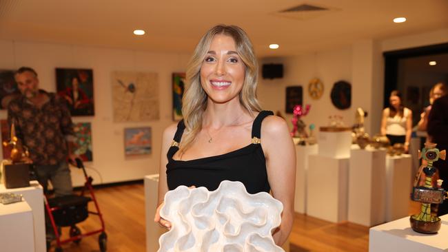 Michelle Morton at the SWELL Art Prize at Broadbeach Community Space for Gold Coast at Large. Picture, Portia Large.