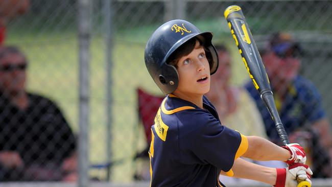 Brandan Bidois as a child playing in the David Nilsson Little League baseball state titles for North Brisbane. Photo By Patria Jannides