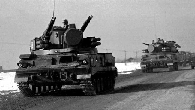 Russian tanks cross into Chechnya in 1994 in a bid to restore Moscow's control over the region. Picture: Supplied