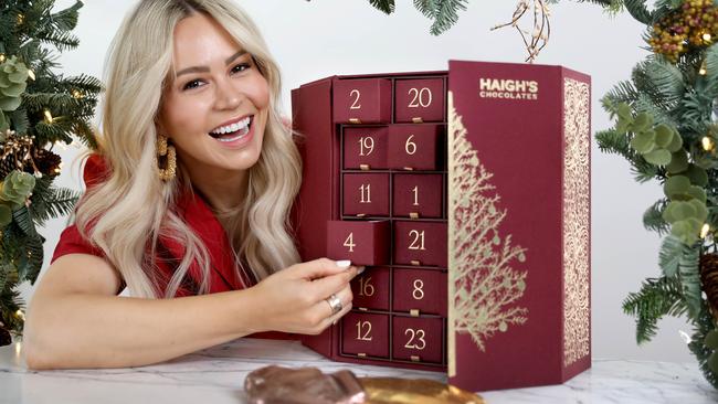 Lucy Damin takes a closer look at Haigh's Chocolates’ new luxury advent calendar, priced at $1075. Picture Dean Martin.