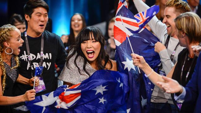 Dami Im at Eurovision 2016: Top two baby! Picture: AFP