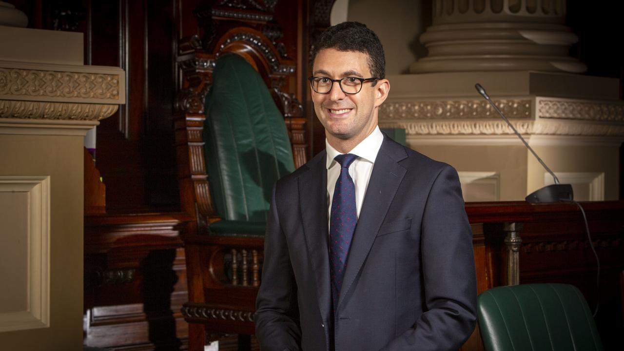 Speaker Dan Cregan on the floor of the House of Assembly. Picture: Emma Brasier