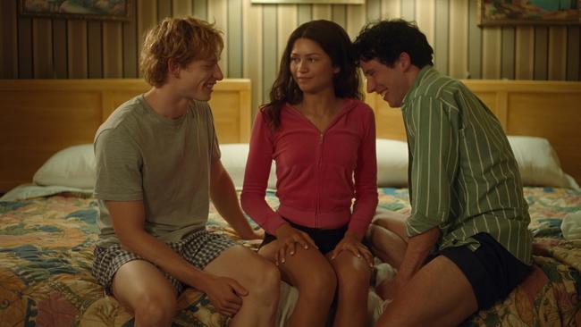 Mike Faist as Art, Zendaya as Tashi and Josh O'Connor as Patrick in Challengers. Picture: Metro Goldwyn Mayer Pictures