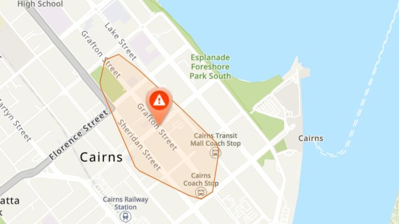 A large section of the Cairns CBD has lost power, according to the Ergon Energy outage finder.