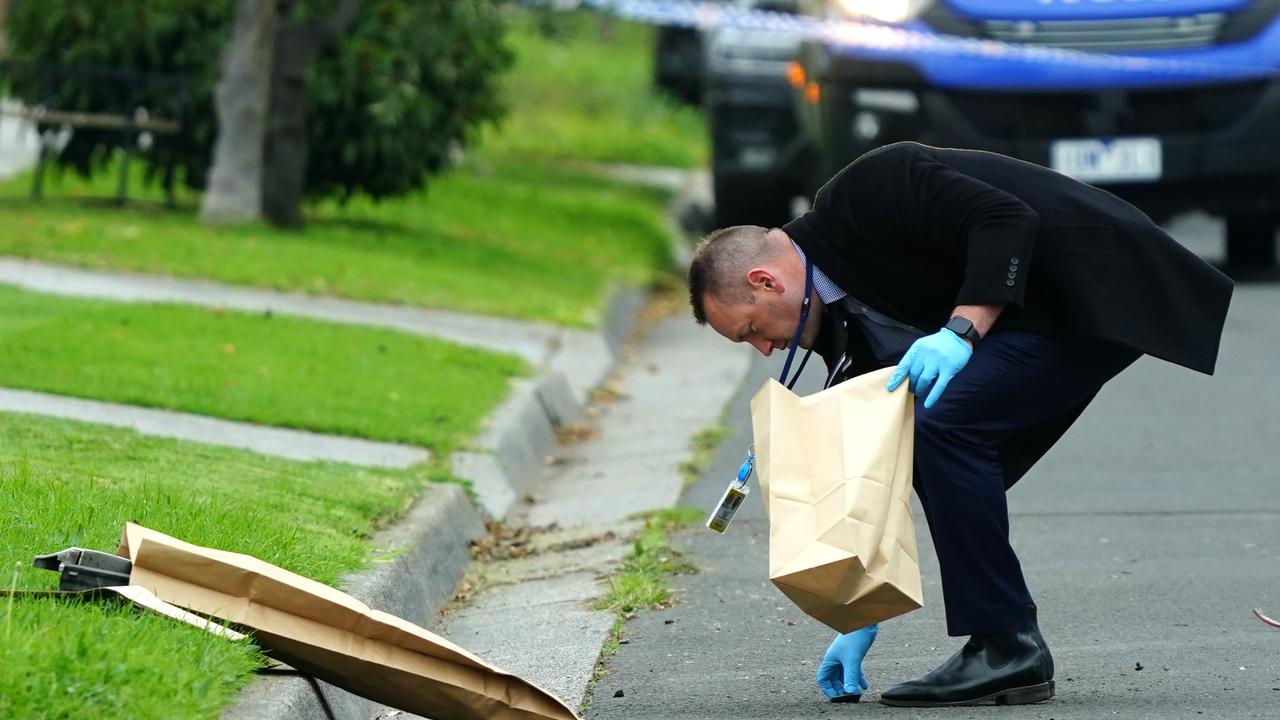 Police outside Abdulrahim’s home in Thomastown in May, 2024. Picture: NewsWire / Luis Enrique Ascui