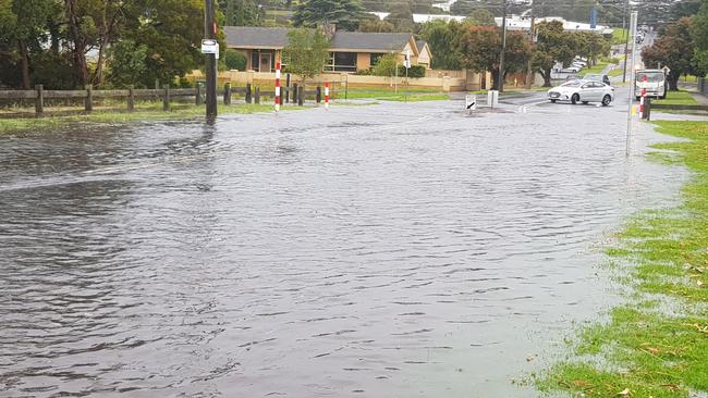 Flooding in Warrnambool over the weekend. Picture: Greg Carter