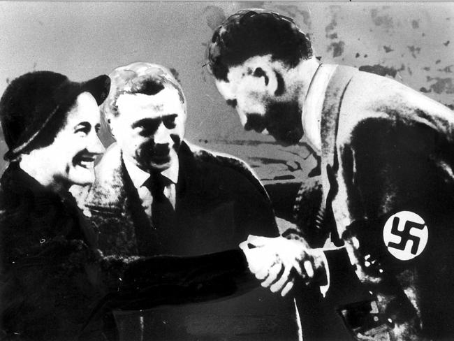 Wallis Simpson & former King Edward VIII who later became Duke & Duchess of Windsor, meet Nazi leader Adolf Hitler in 1937.       Historical        Wind/fam