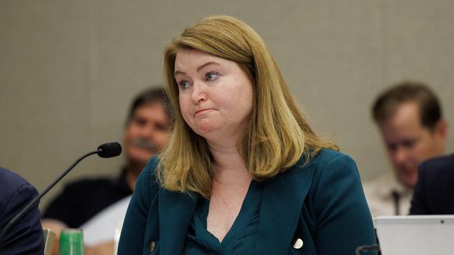 SYDNEY, AUSTRALIA - NewsWire Photos FEBRUARY 21, 2024: Minister Tara Moriarty MLC giving evidence at budget estimates at NSW Parliament today. Picture: NCA NewsWire / David Swift