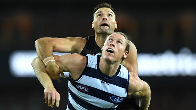 Toby Nankervis will have to carry the rucking load without Ivan Soldo next year. Picture: Matt Roberts/AFL Photos/via Getty Images