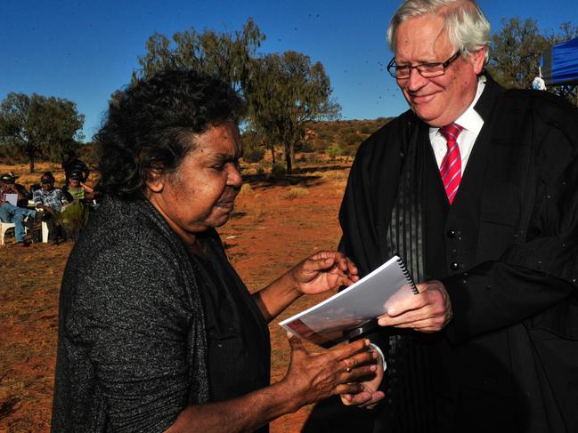 Many Aboriginal elders received copies of the Native Title Consent Determination. Picture: SATRIA DYER-DARMAWAN