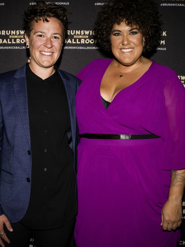 Casey with her partner Renee Sharples.