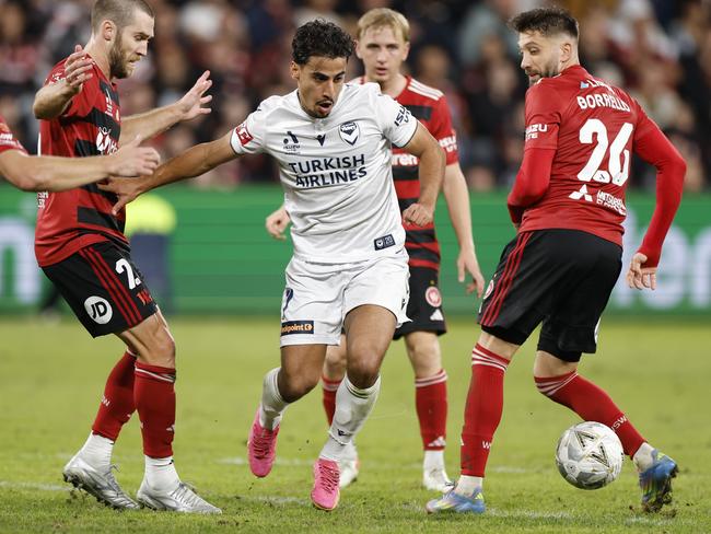 Melbourne Victory’s Daniel Arzani was clearly the best player on the park. Picture: Getty Images