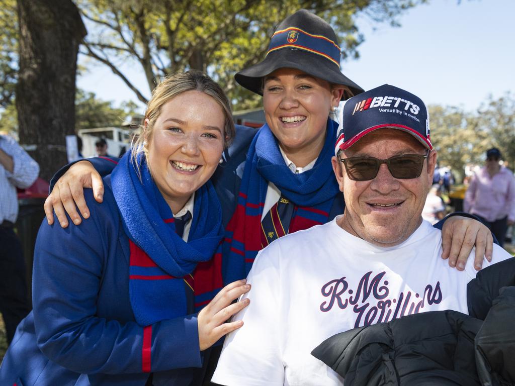 Backing Downlands are (from left) Eden Fechner, Phoebe Craddock and Jamie Craddock. Picture: Kevin Farmer