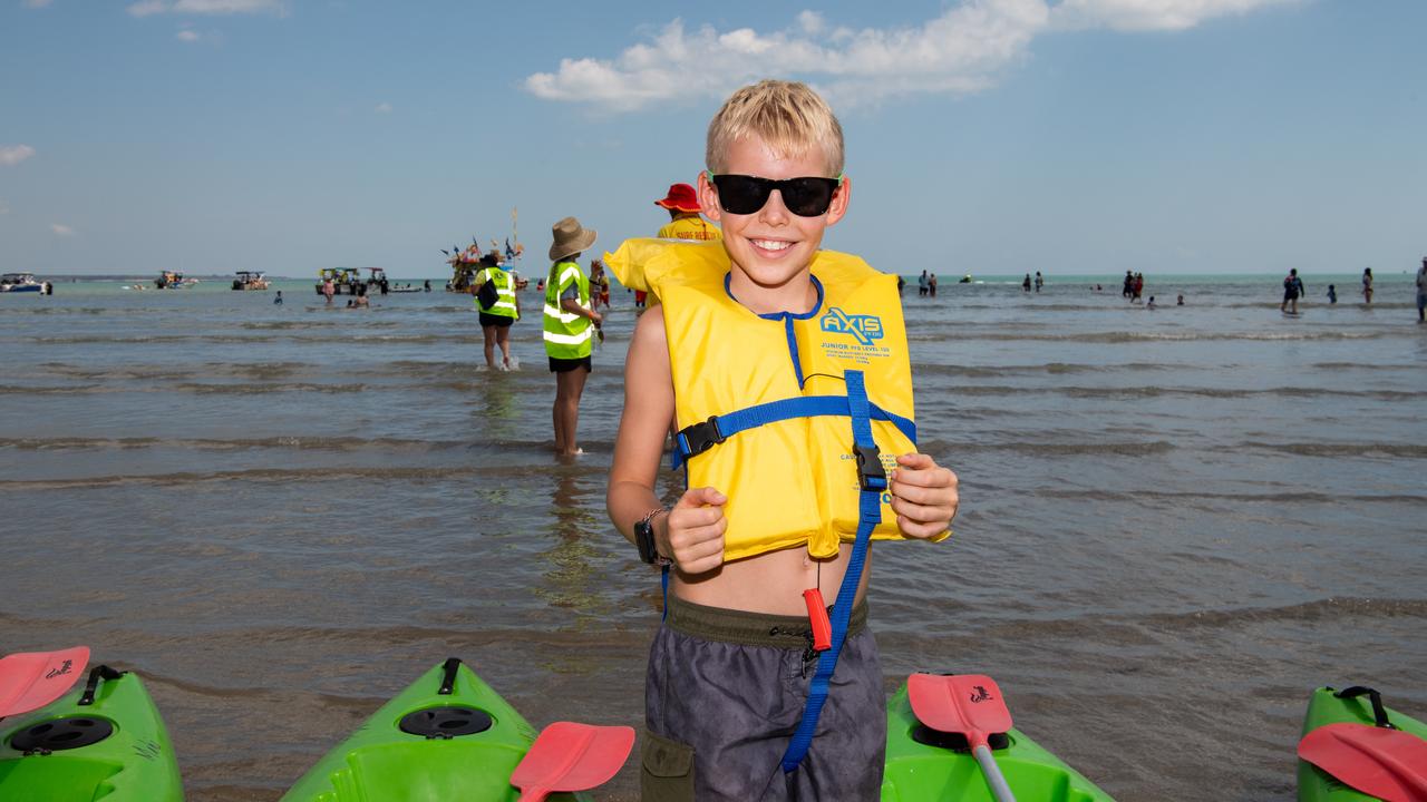 Kai Middleton at the Darwin Beer Can Regatta at Mindil Beach, 2024. Picture: Pema Tamang Pakhrin