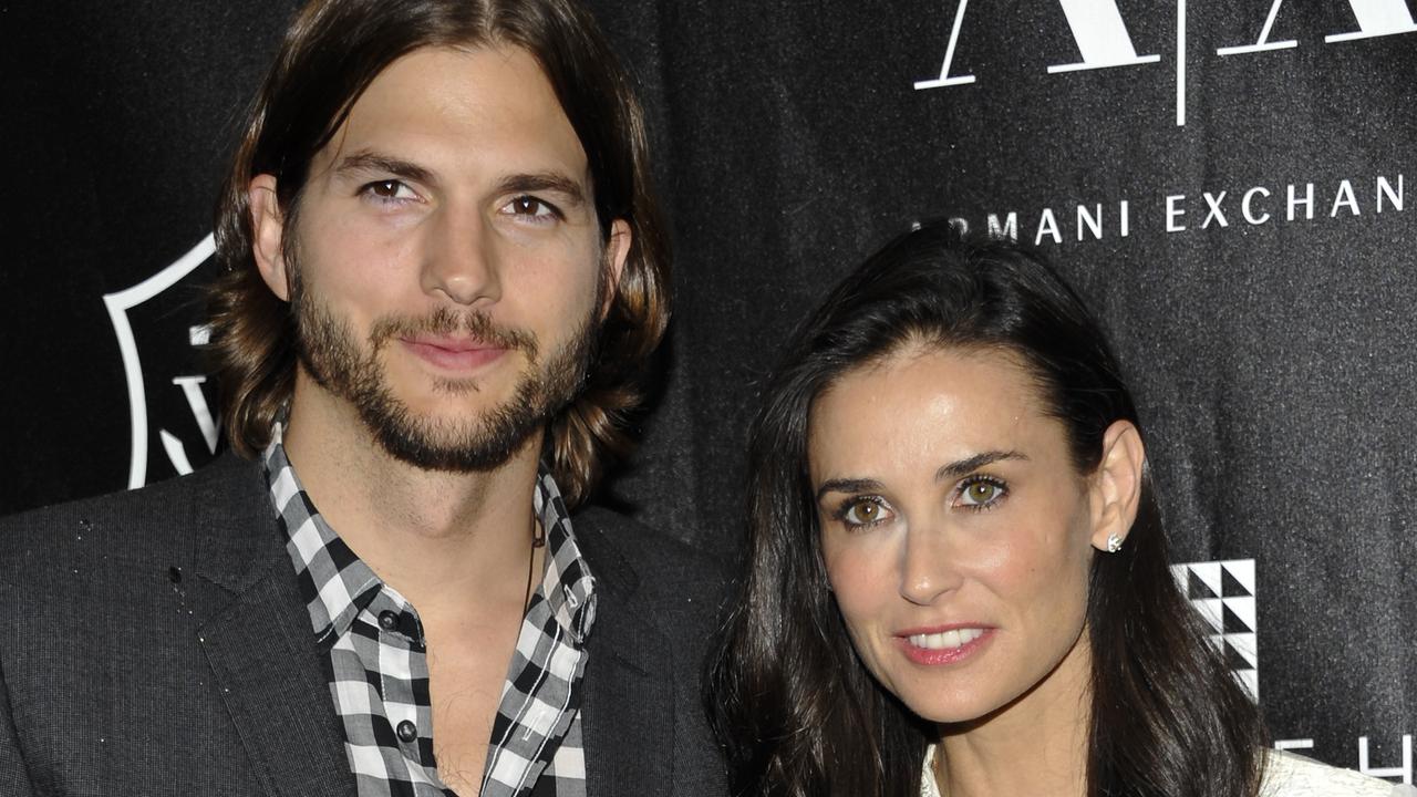 Ashton Kutcher and Demi Moore. Picture: AP Photo/Evan Agostini