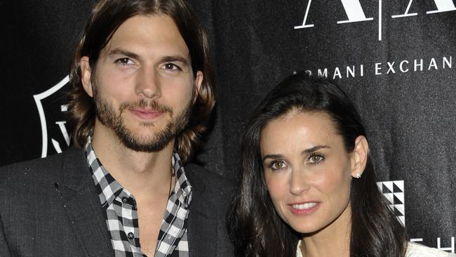 Ashton Kutcher and Demi Moore. Picture: AP Photo/Evan Agostini