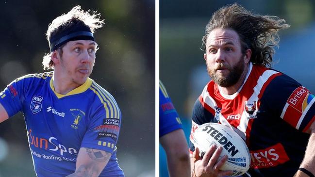 Toukley captain-coach Jake Fitzpatrick and Erina captain Joel Frazer ahead of the 2024 Rugby League Central Coast grand final. Picture: supplied