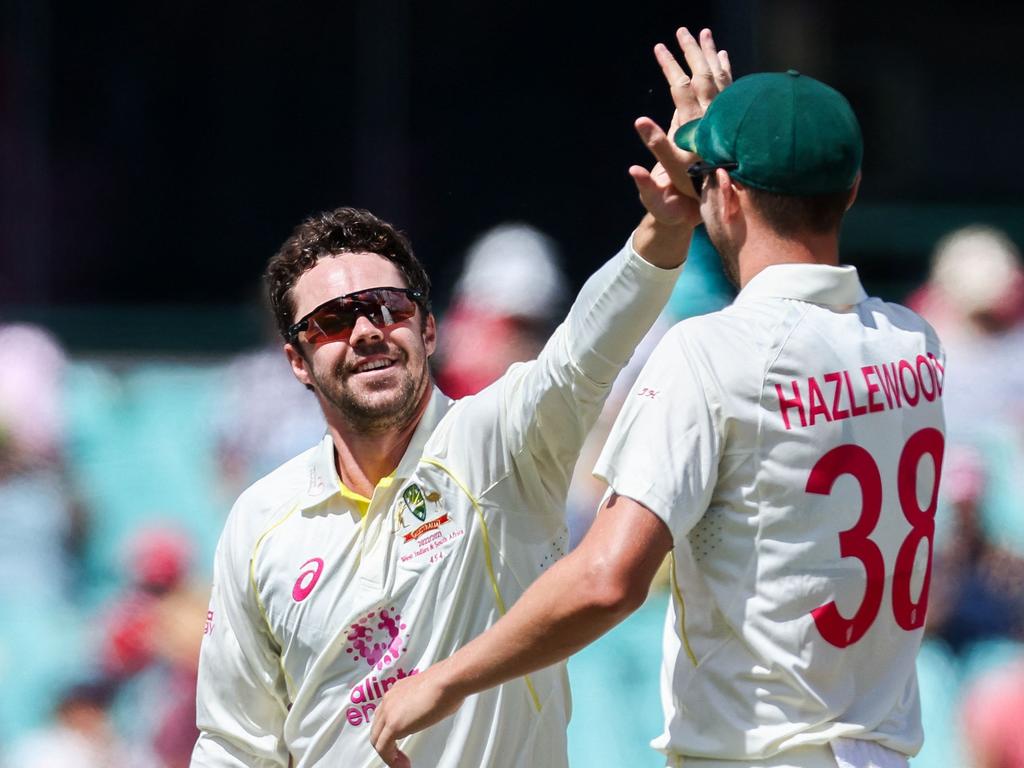 Travis Head (L) was unlucky not to claim palyer of the series honours. Picture: David Gray/AFP